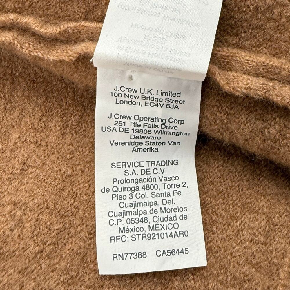 Madewell Merino Wool Sweater Jacket Blazer XS Camel Oversized Minimalist Cozy - Picture 10 of 12